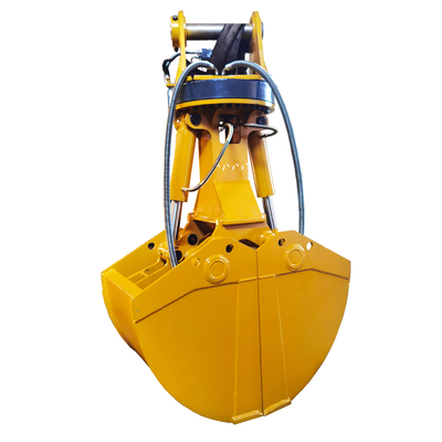 Seau hydraulique jaune Q355B de bloc supérieur pour l'excavatrice de bras télescopique